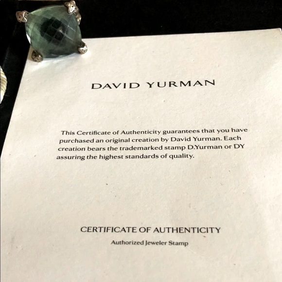 David Yurman Cushion Point Prasiolite Ring - Picture 3 of 16